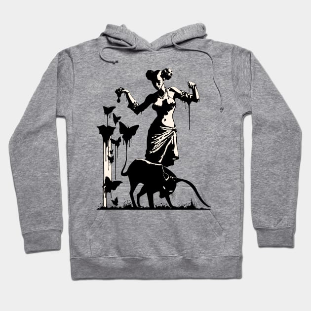 Floating Witch Spell Casting Grafitti Hoodie by SunGraphicsLab